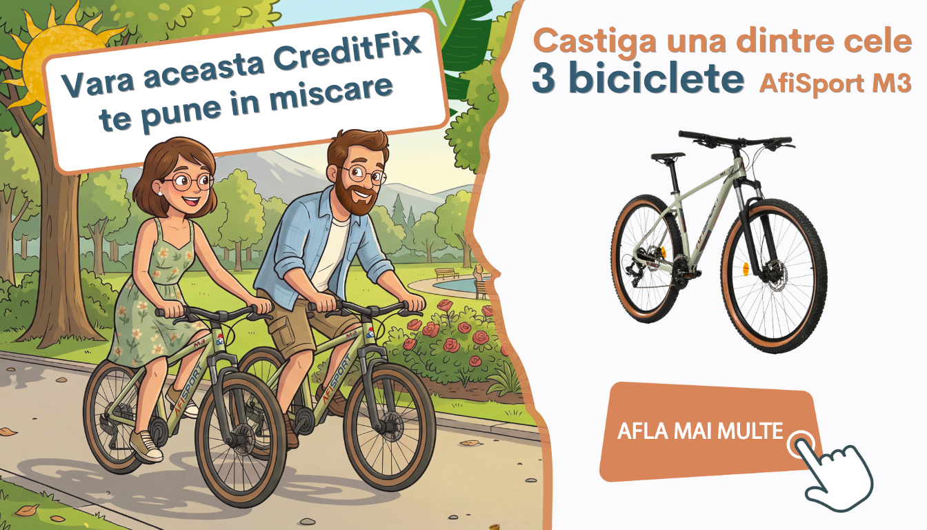 Vara aceasta Credit Fix te pune in miscare! Castiga una dintre cele 3 biciclete!