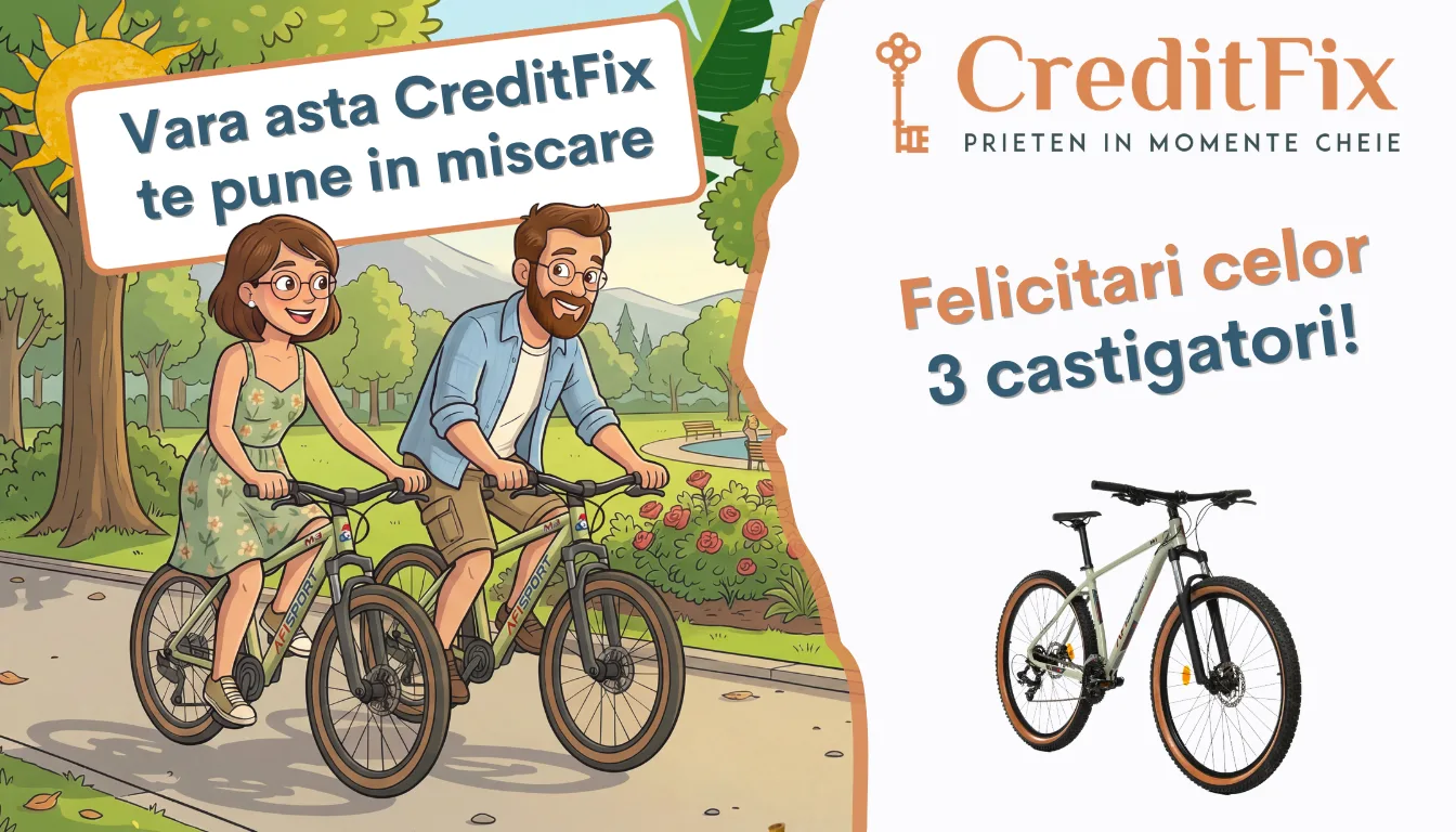 Felicitari celor 3 castigatori ai campaniei CreditFix - Vara asta CreditFix te pune in miscare